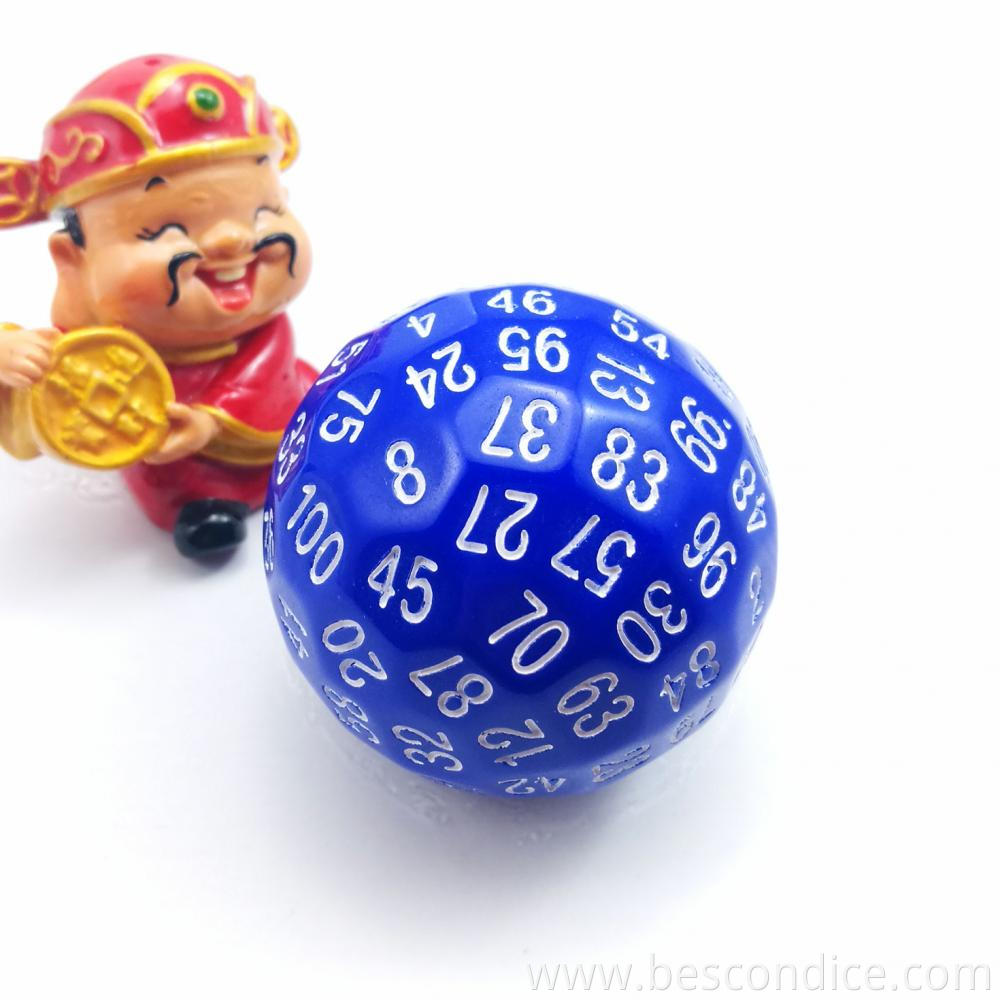 Solid Blue Polyhedral Dice D100 1 Solid Blue Polyhedral Dice D100 1